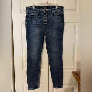 Judy Blue Jeans Size 15 / 32 Button Fly High Rise Skinny Fit